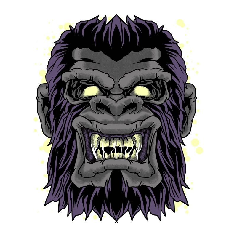 Mad Gorilla Head Funny Gorilla Monkey Ape Graphic