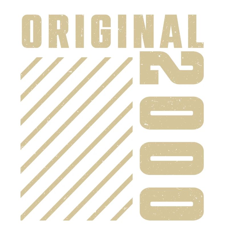 Original 2000 Authentisch 2000 Vintage Bursdag