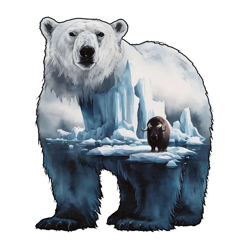 Majestätischer Eisbär in der Arktis Kunst