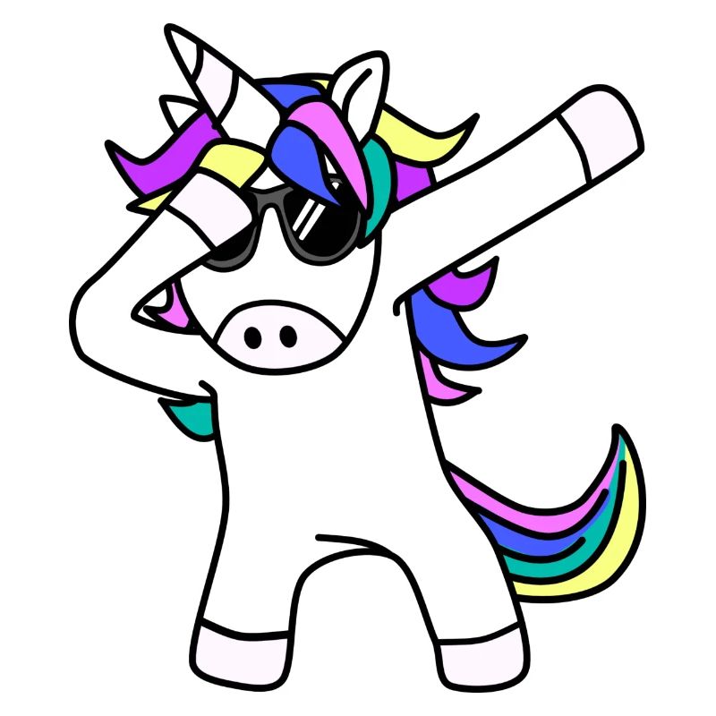 Dabbing Einhorn