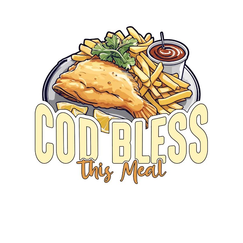 Fish And Chips Cod Bless This Meal British Food