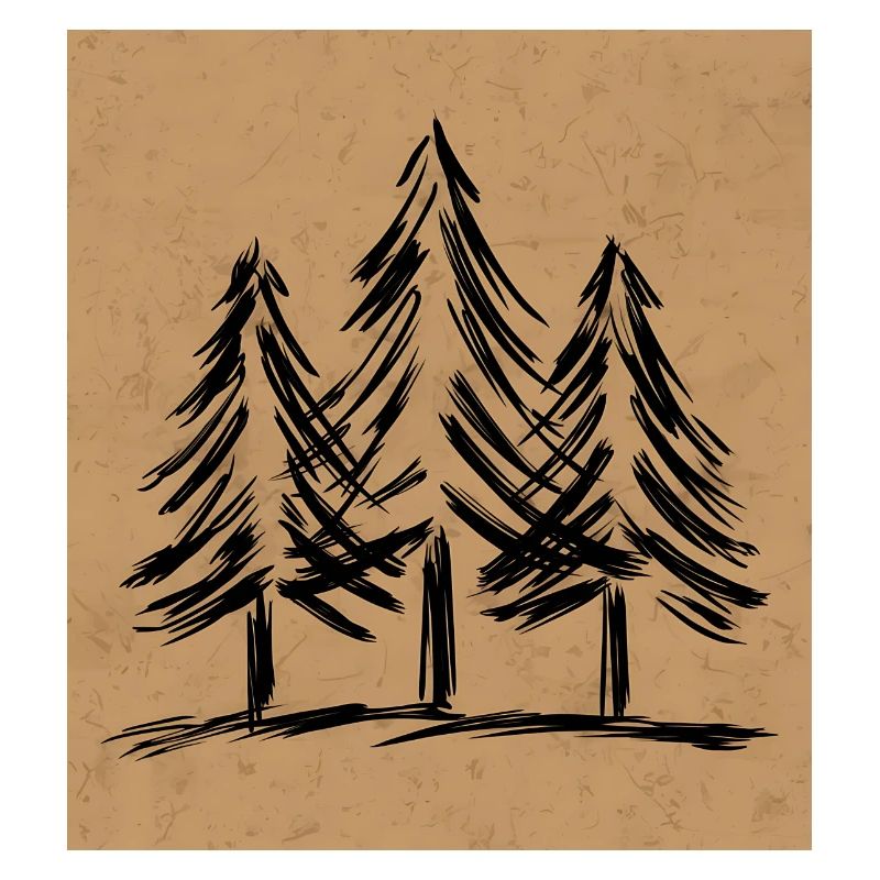 Skinny pine trees Pine forest gift for nature hike