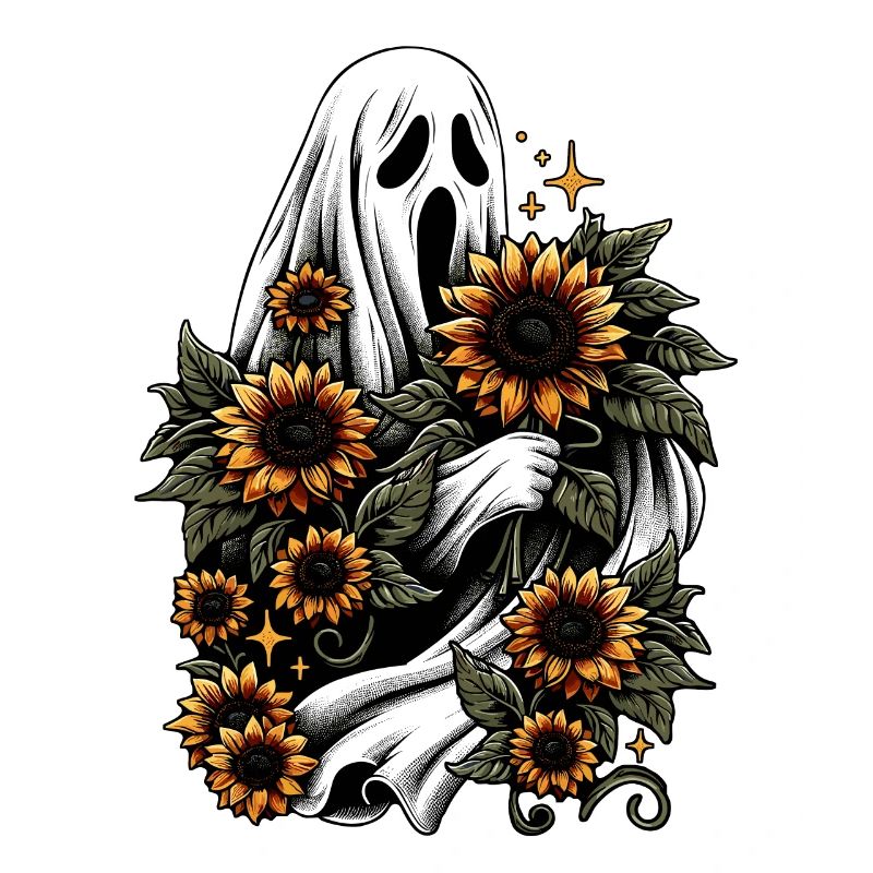 Geist mit Sonnenblumen