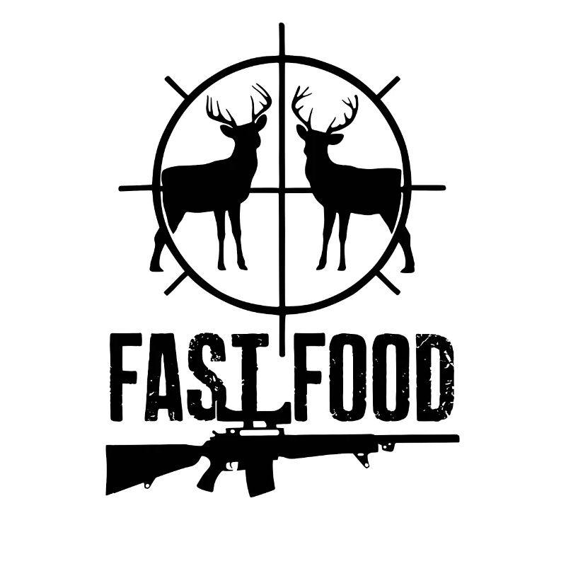 Drôle de conception de chasse Restauration rapide