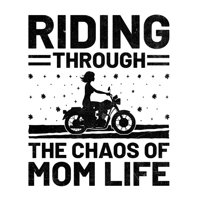 Fahrt durch das Chaos des Mutterlebens Motorradfahrer