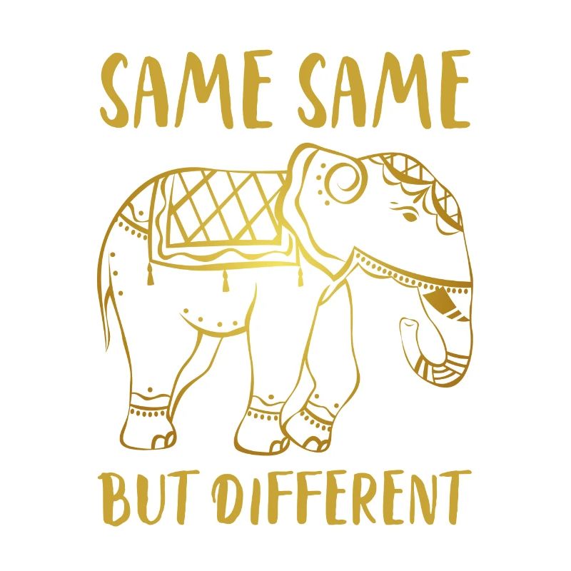 Goldener Elefant "Same Same but different"