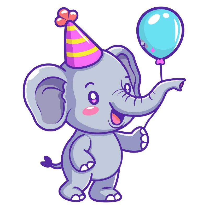 Éléphant Anniversaire Bébé