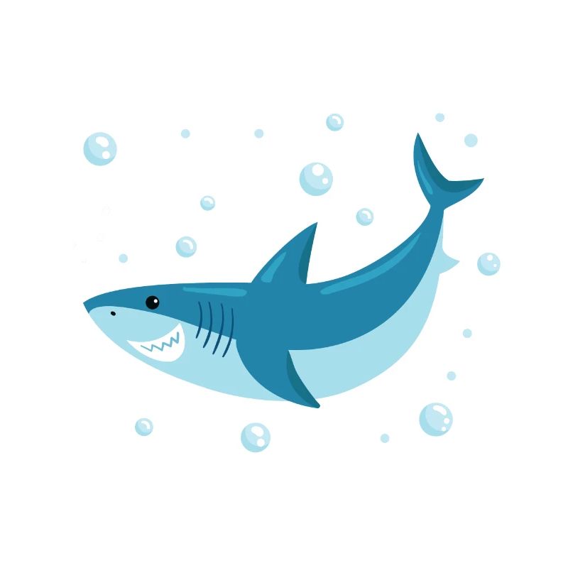 Cool Shark Squad avec planche de surf Summer Vibes