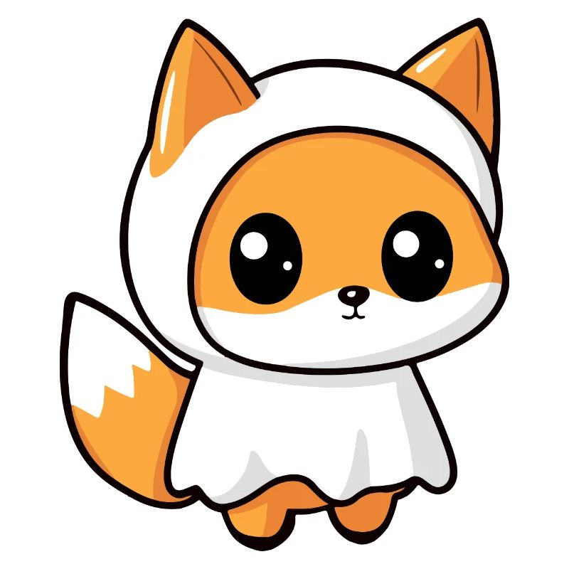 Fox Halloween Funny Ghost