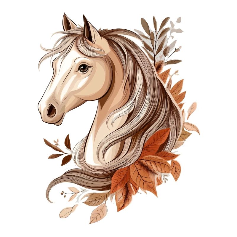 Pferd Herbst