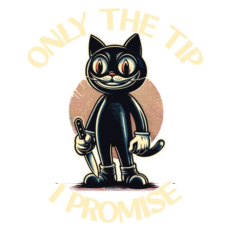 Lustiger Katzen Spruch only The Tip Psycho Katze