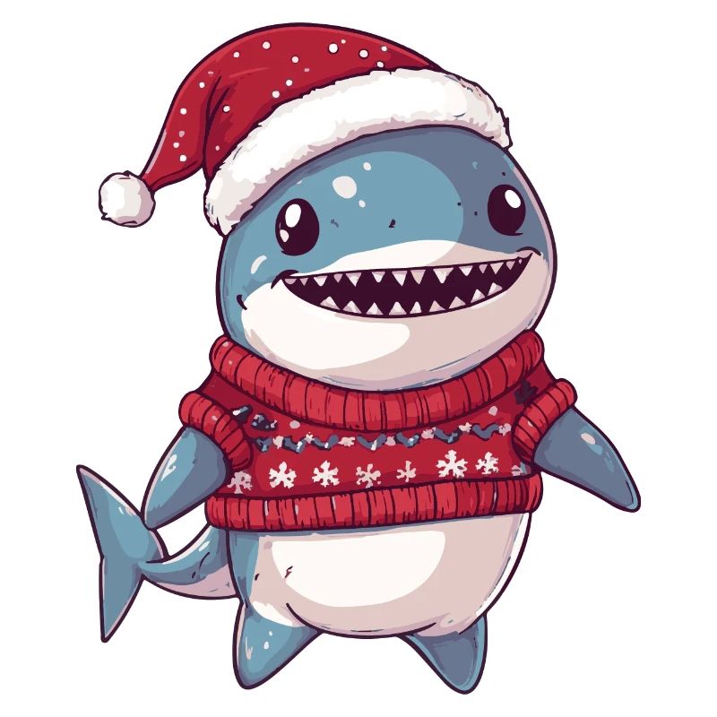 Bande dessinée de Noël requin