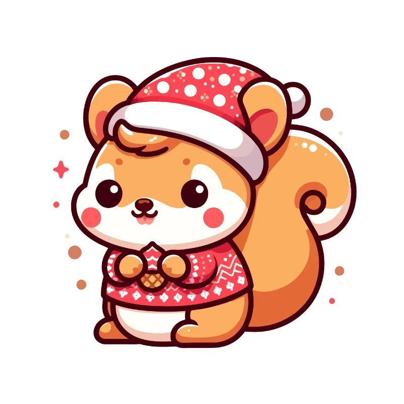Cute Christmas Squirrel