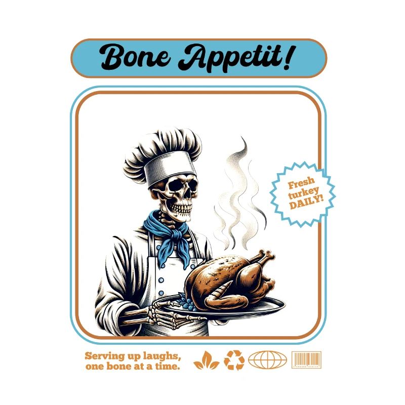 Cuisinier de dinde squelette