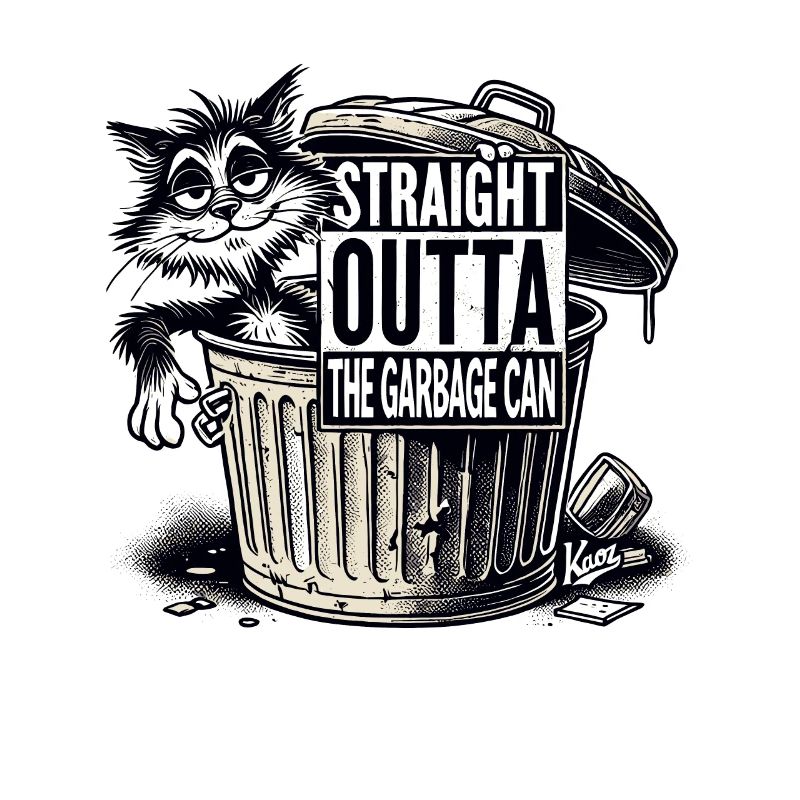 Straight from the garbage cat