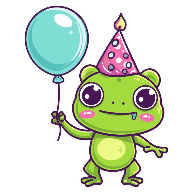 Frosch Geburtstag Comic Niedlich