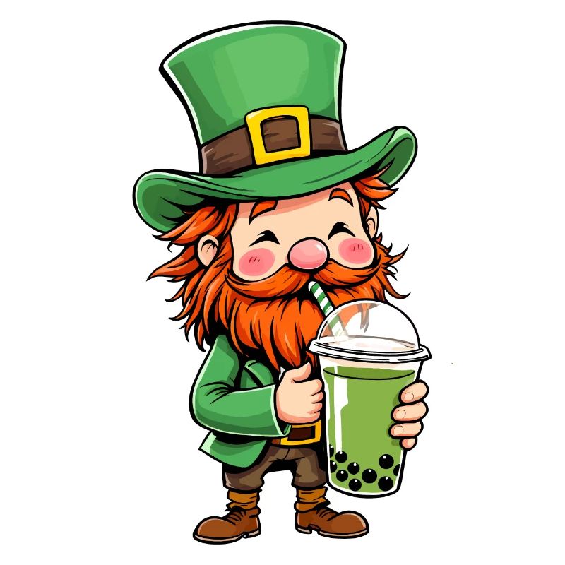 Leprechaun Bubble Tea Saint-Patrick