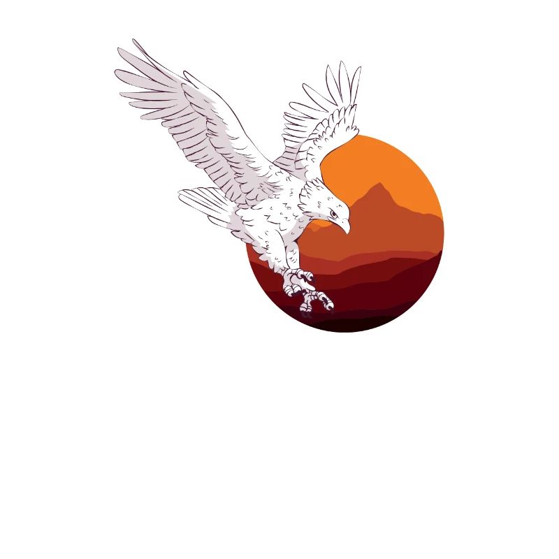 Adler mit Sonnenuntergang Hintergrund Eagle with