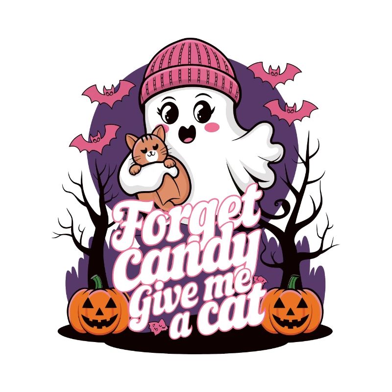 Halloween Cat Forget Candy Give Me A Cat