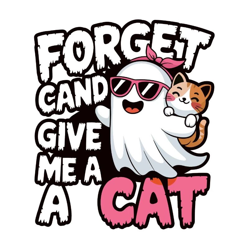 Halloween Cat Forget Candy Give Me A Cat