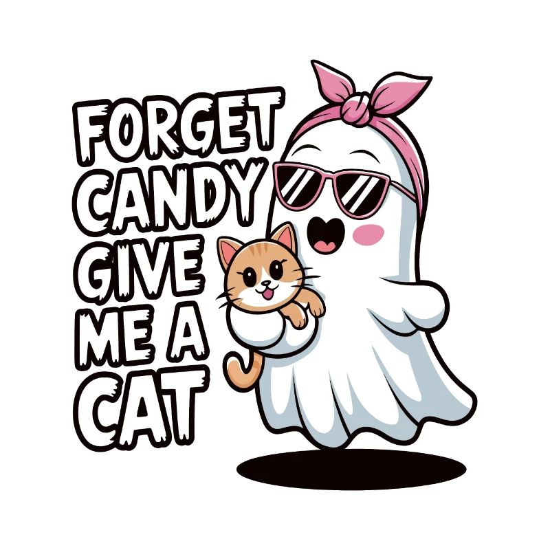 Halloween Cat Forget Candy Give Me A Cat