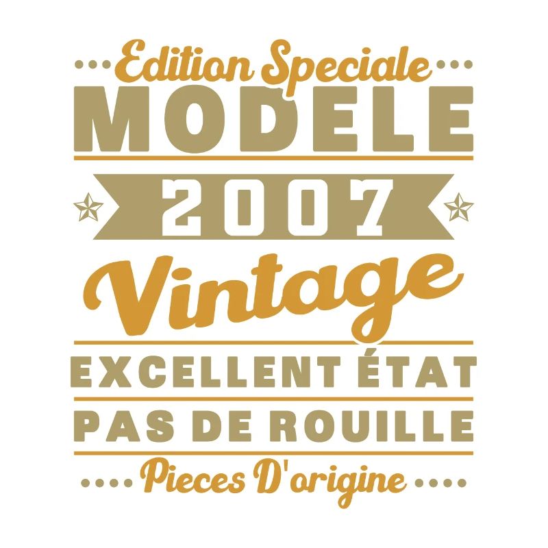 2007 Module Vintage Rétro Cadeau d’anniversaire