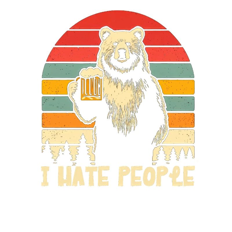 I Hate People Camping Hiking Trekking Gift