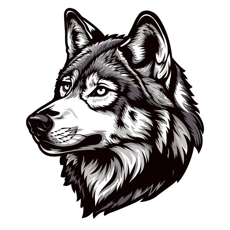 Husky oder Wolf Hund