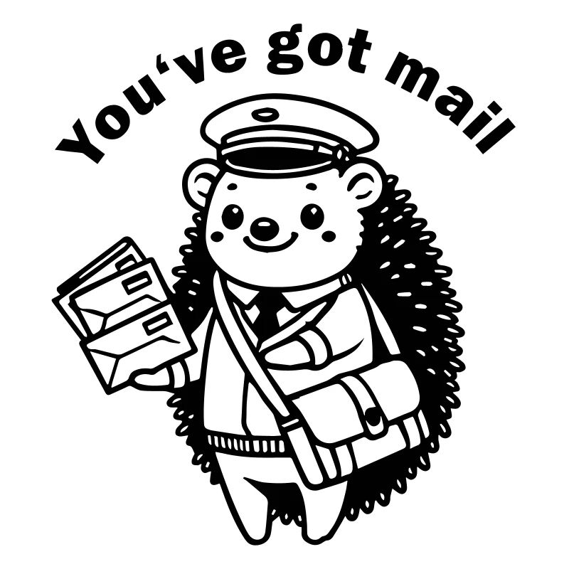 Mailman Hedgehog - "You've got mail" Design