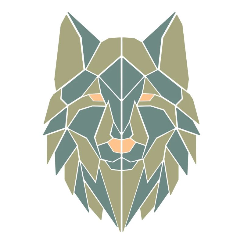 conception graphique de tête de chien colorée