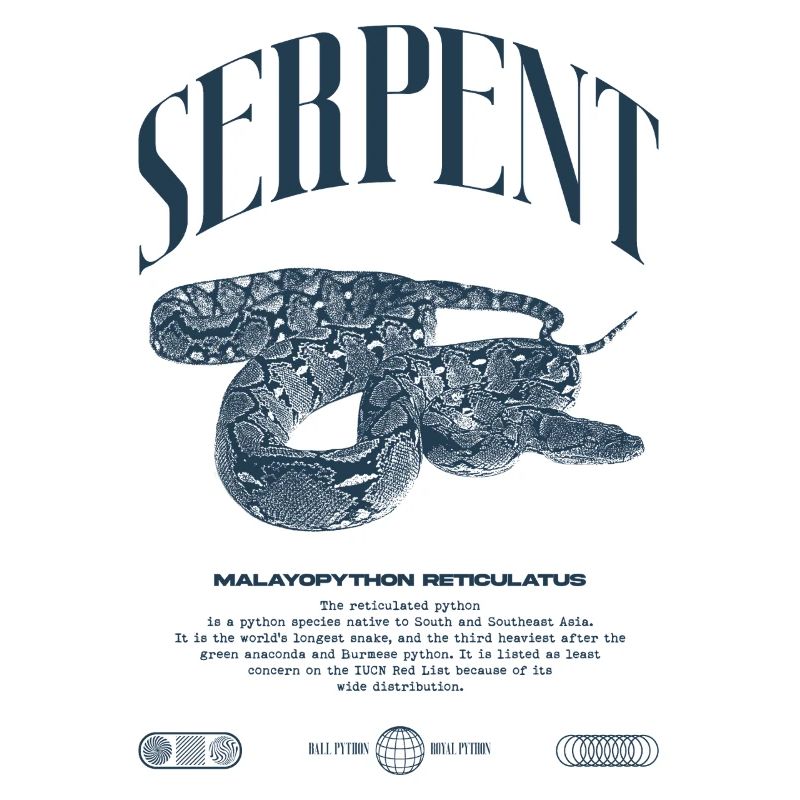 Gardien de reptiles python réticulé Streetwear