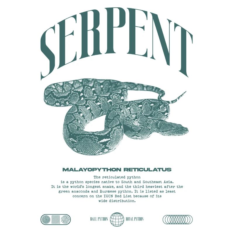 Reticulated Python Reptile Keeper Streetwear