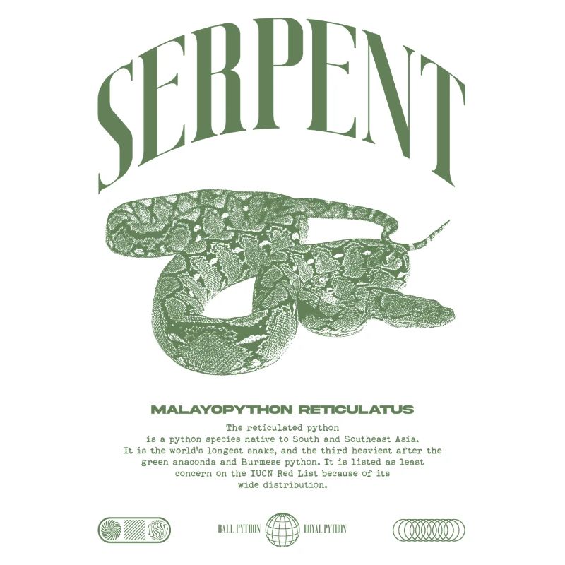 Reticulated Python Reptile Keeper Streetwear