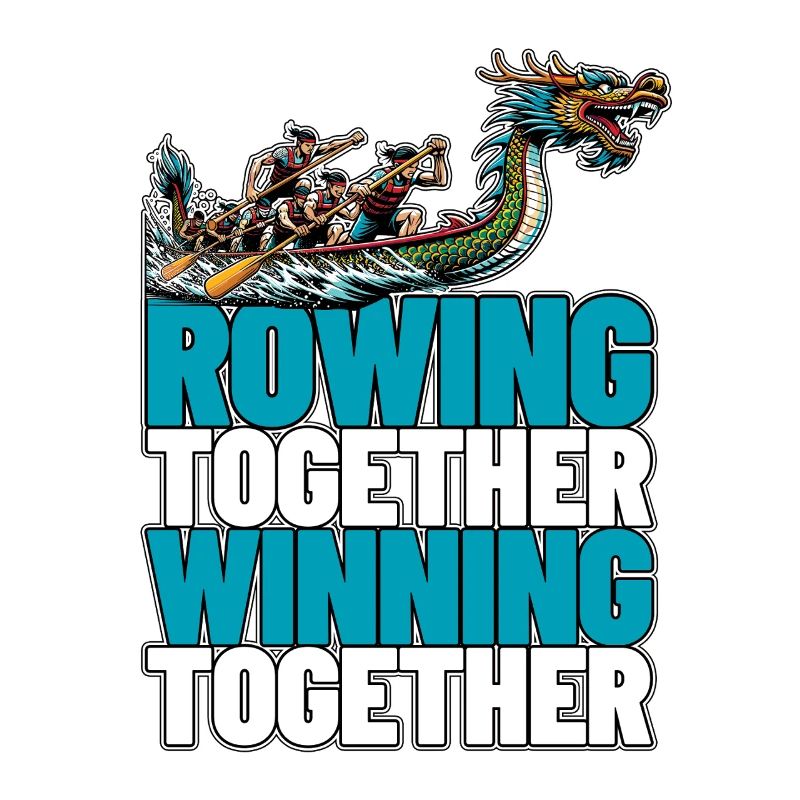 Dragon Boating Ramer ensemble Pagayer Gagner