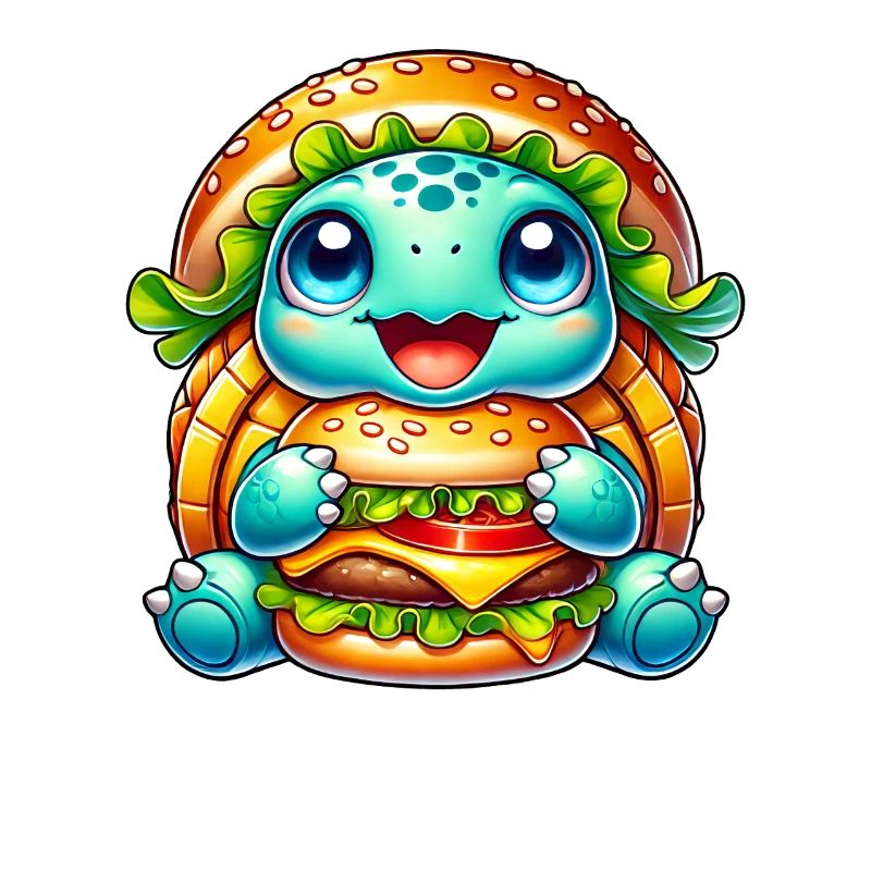 Cute Turtle Hamburger Whimsical Hat