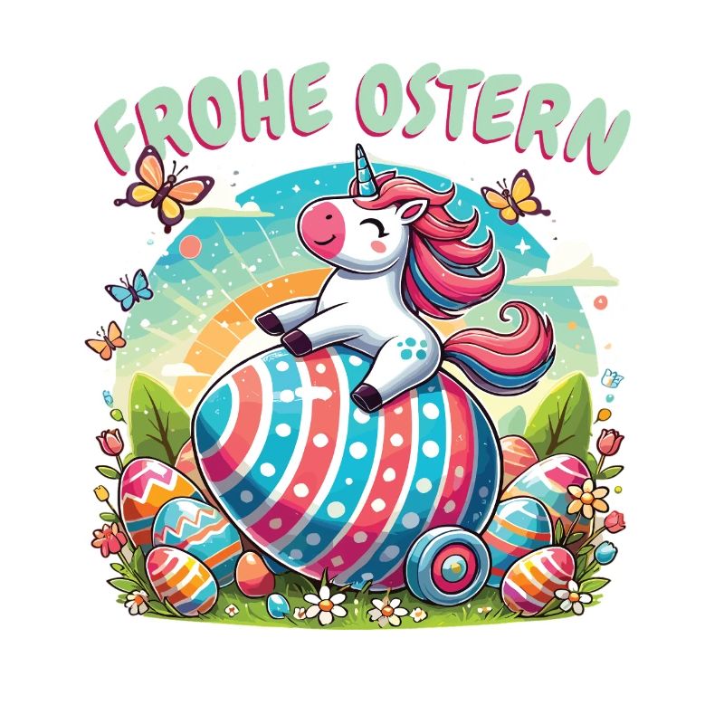 Happy Easter Unicorn – Funny Easter Egg Design