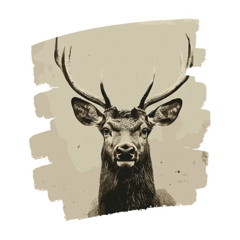 Hirsch mit Geweih