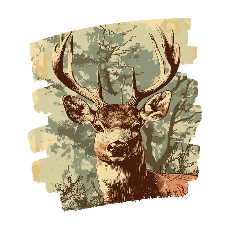 Hirsch mit Geweih