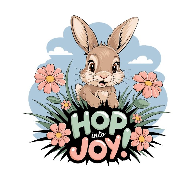 Hop Joy Bunny Easter Cute Fun for Everyone