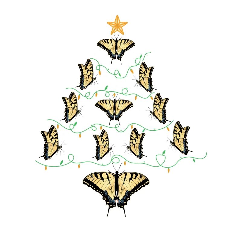Tiger Swallowtails Sind Eine Mädchen Beste