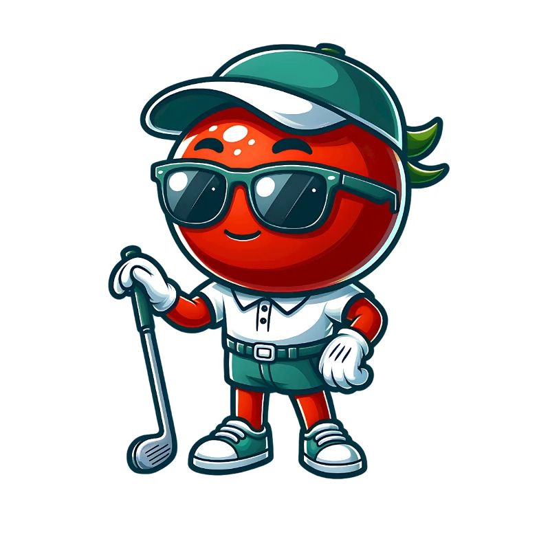 Drôle de golf tomate frange élégamment avec des nuances