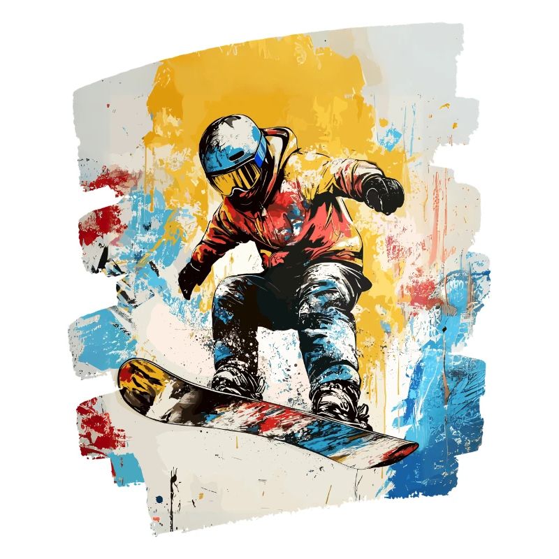 Snowboarder Pulverschnee