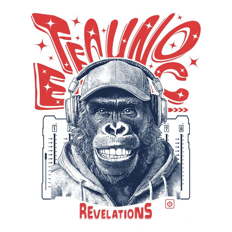 Chemise Ecstatic Monkey – Techno, Rhythm & Bass