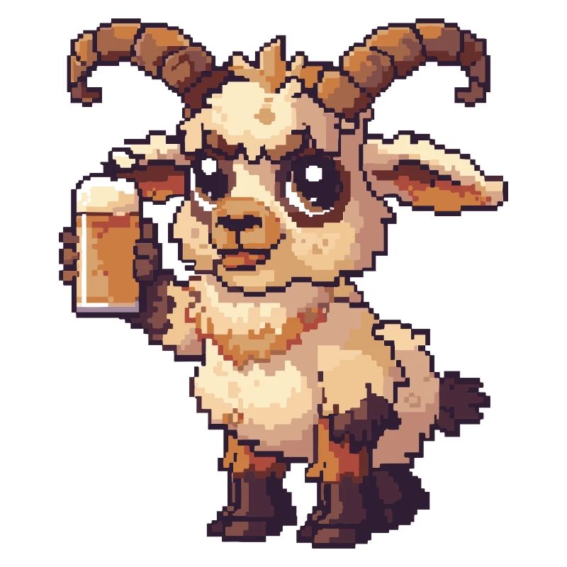 Bergziege Pixel Bier