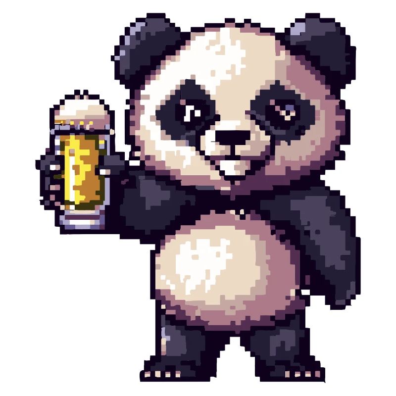 Bière Panda Pixel