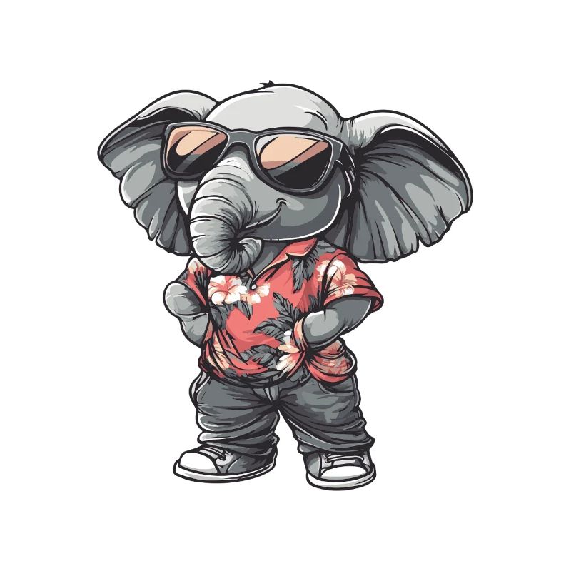 Elephant Comic Funny Summer