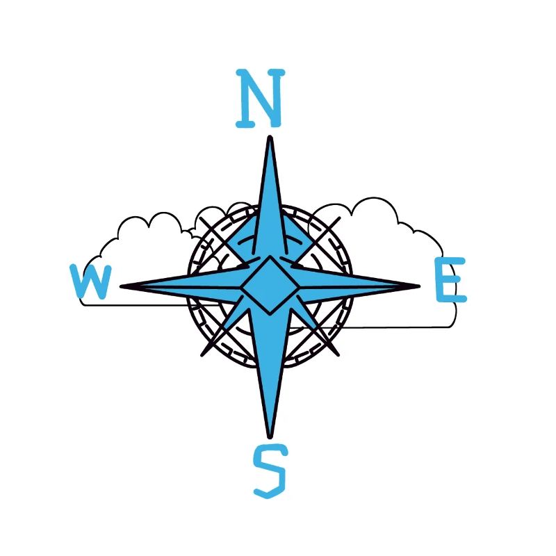 Wind Rose Maritime Compass Cloud