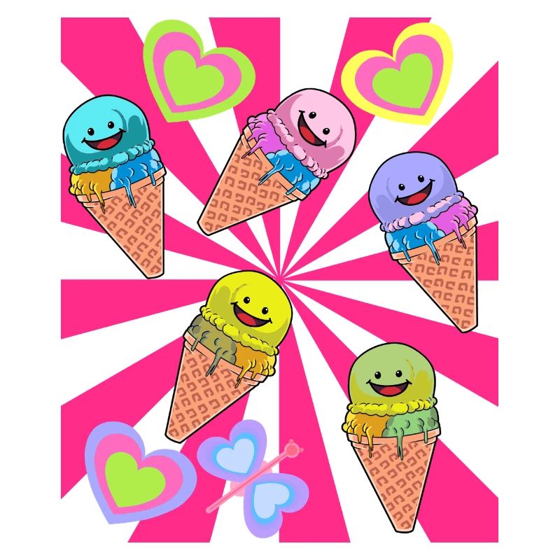 Eis Eiskrem Eiscrem Retro 80er 90er Sommer