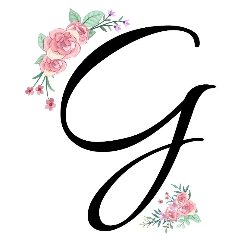 Lettre g fleurs