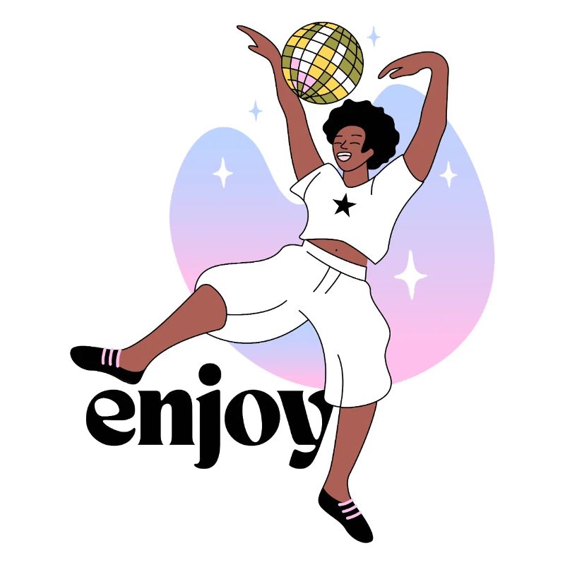 Disco Dancing Empreinte digitale Illustration